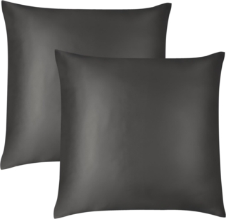 Aspero Kissenbezüge 2x Seiden Kissenbezüge 80x80 cm Enna, Haut- und haarschonendes Material