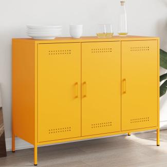 vidaXL Sideboard Senfgelb 100,5x39x79 cm Stahl 843027