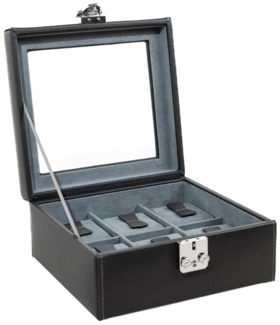 Friedrich23 Uhrenbox aus Leder Infinity mit Glasdeckel für 6 Uhren