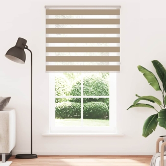 vidaXL Zebrarollo Sandbraun 125x230 cm Stoffbreite 120,9 cm Polyester 4014604
