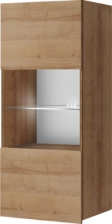 Hängevitrine Calabrini BR05 (Farbe: Eiche Gold, mit weißer LED Beleuchtung)