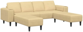 vidaXL Stoffsofa mit Kissen Grau-Grün Cordstoff 3335135