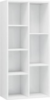 vidaXL Bücherregal Hochglanz-Weiß 50x25x106 cm Holzwerkstoff 801113