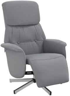 vidaXL Relaxsessel mit Fußteil Hellgrau Stoff 356657