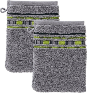 Erwin Müller Waschhandschuh Waschhandschuh "Achern" 2er-Pack, Frottier (2-St), Walk-Frottier Uni