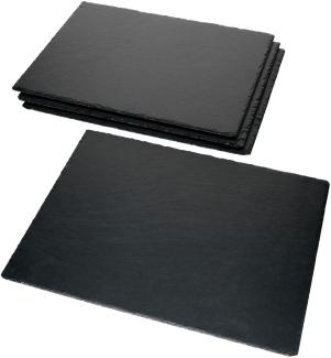 4x Schieferplatten 40x30 cm Tisch-Set Untersetzer Servierplatte Naturschiefer