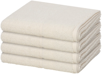 Möve for frottana Pearl 4 tlg. Frottier-Set - 4 X Handtuch (50 X 100cm) - 500 g/m² - Ivory