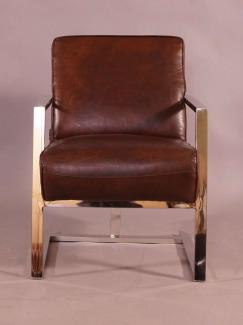 Freischwinger-Sessel Staines Vintage-Cigar