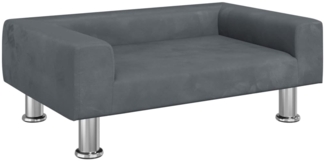 vidaXL Kindersofa Dunkelgrau 70x45x26,5 cm Samt 3196331