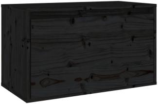 vidaXL Wandschrank Schwarz 60x30x35 cm Massivholz Kiefer 813453