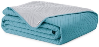AmeliaHome Tagesdecke blau grau 240x260 Bettüberwürf zweiseitig Ultrasonic Steppung Polyester Softa
