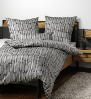 Janine Bettwäsche Interlock-Jersey-Bettwäsche Carmen S, 100% Baumwolle, 2 teilig, 60° Wäsche