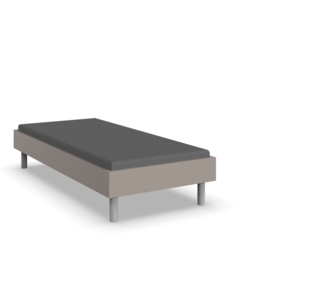 Bettgestell >Easy Beds Standard< Liegefläche 100x200 cm, SAHARAGRAU - 109x38x210cm (BxHxT)