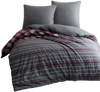 Leonado Vicenti Bettwäsche Baumwolle Wendebettw. 135x200 155x200 155x220 200x200 200x220 240x220, Renforce, 3 teilig, Reaktivdruck für brillante, langanhaltende Farben, klassisch-modern