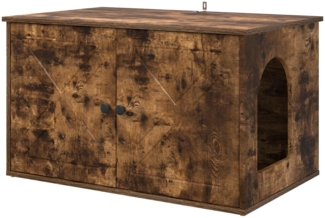 vidaXL Katzenhaus Geräucherte Eiche 85 x 55 x 50 cm Holzwerkstoff 8000730