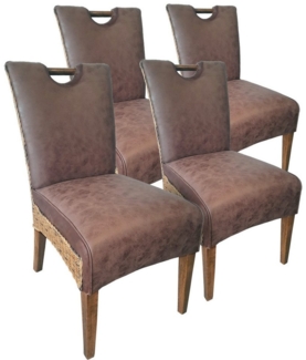 Amagohome Polsterstuhl Esszimmer Stühle Polsterstuhl Rattanstuhl Darwin Polster Lederoptik mu
