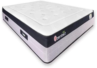 Matnature Zerobact Sac | Viskoelastische Matratze | Taschenfedern, hohe Festigkeit und Premium-Anpassungsfähigkeit, Höhe 30 cm, rutschfest und antibakteriell (180 x 200 cm), Weiß