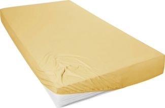 Primera Spannbettlaken Mako-Feinjersey Spannbetttuch, Mako-Jersey, Gummizug: rundum, (1 Stück), Geeignet für Standardmatratzen bis 22 cm, 100% Baumwolle
