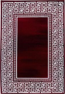Kurzflor Teppich Paolo rechteckig - 280x370 cm - Rot
