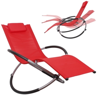 Sonnenliege rot mit Tisch Polyrattan Gartenlounge Terrasse Liegestuhl Relax