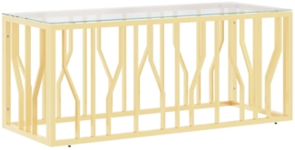 vidaXL Couchtisch 110x45x45 cm Edelstahl und Glas 350050