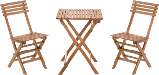 Bistro Set klappbar SOLAROLO zertifiziertes Akazienholz Braun