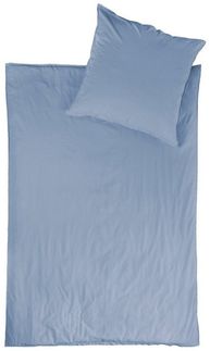 jilda-tex Bettwäsche Lissabon, Renforcé (Bio-Baumwolle), 2 teilig, unifarben, stonewashed und in vielen Farben