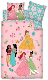 Disney Bettwäsche Disney Prinzessinnen Kinder Bettwäsche 2tlg. Set 135x200 80x80, 2 teilig, 100% Baumwolle