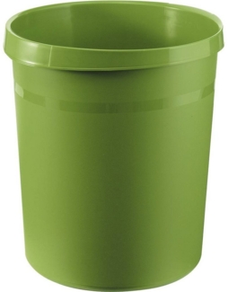 Han 'Grip' Papierkorb Grip, mit umlaufendem Griffrand und 2 Griffmulden, 18 Liter, Grün