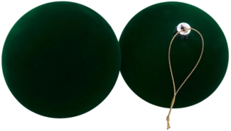 BURI Samt-Weihnachtsbaumkugeln 2er-Set 10cm Christbaumkugel Baumschmuck Dekokugel