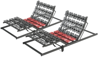 2er Set elektrische Tellerrahmen 80x200 cm. mit Notstromabsenkung/Netzfreischaltung
