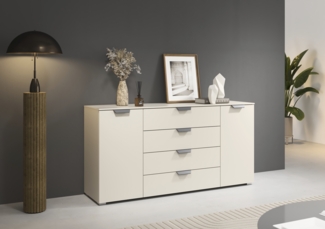 rauch Aditio Box, Kommode, 2-türig, 4 Schubladen, mit Softclose-Funktion, Farbe Beige, BxHxT 160x81x43cm