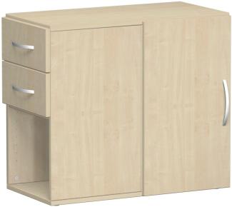 Anstell-Schrank mit Schubkästen, Ahorn, 42 x 82 x 72 cm