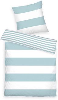 TOM TAILOR HOME Wendebettwäsche Siena in Gr. 135x200, 155x220, 200x200, 200x220 cm, Renforcé, 2 teilig, gestreifte Bettwäsche aus Baumwolle, Bettwäsche mit Wendeoptik