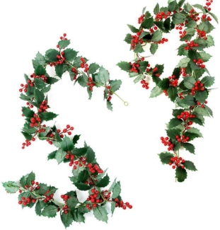 Weihnachts Beeren Girlande Tannenzapfen Rote Beeren 2m Kamin Deko