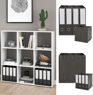 Vicco Raumteiler Würfelregal Standregal Nove Weiß Faltbox Wohnzimmer Regal 104x108 cm modern Ablage 9 Fächer Dekoregal Ordnerregal Aufbewahrung