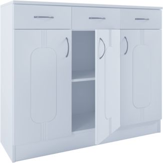 VCM Kommode & Sideboard Balia 918869 Weiß H. 89 x B. 105 x T. 36 cm
