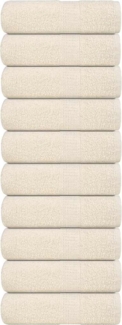 Gästetücher 10 Stk. Creme 30x50 cm 360 g/m² 100% Baumwolle 136997