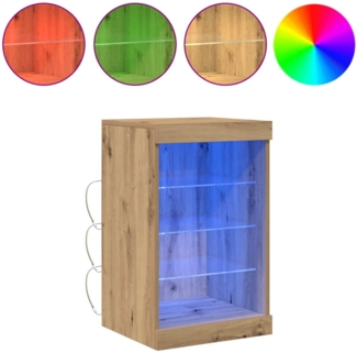 vidaXL LED-Sideboard Artisan-Eiche 41 x 37 x 67 cm Holzwerkstoff 863052