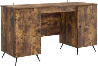 vidaXL Schreibtisch Geräucherte Eiche 142,5 x 50 x 75 cm Holzwerkstoff 3414635