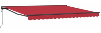 vidaXL Einziehbare Markise Rot 400x300 cm Stoff 3330702