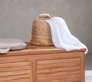 VENTURE HOME Teakholz Gartenbox Trento L | Natur |