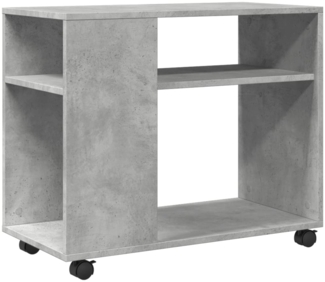vidaXL Beistelltisch mit Rollen Betongrau 70x35x60 cm Holzwerkstoff 853149