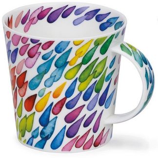 DUNOON Becher Cairngorm Monsoon Diagonal 0,48 l Fine Bone China Porzellan 480ml Tasse bunt Moderne Kaffeetasse mit farbenfrohem Design | Hochwertige Qualität spülmaschinenfest