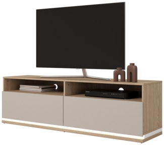 Lomadox Lowboard DRACHTEN-83, TV-Schrank Eiche kaschmir Modern 160cm breit