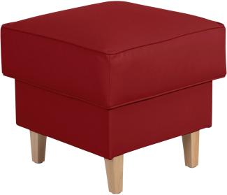 Hocker Karlen Bezug Kunstleder Buche natur / chili 22096