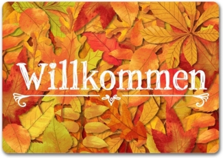 speecheese Fußmatte Fußmatte in 35x50 cm ohne Rand mit schönen Herbstblättern und