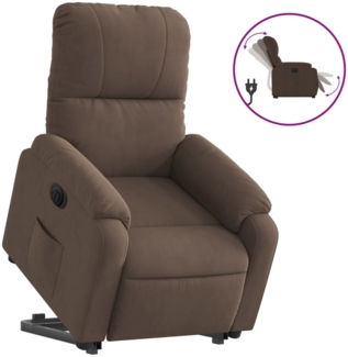 vidaXL Relaxsessel mit Aufstehhilfe Elektrisch Braun Mikrofasergewebe 3204942