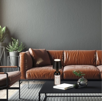 BRILONER – LED Flaschenlicht Dimmbar, Flaschenlampe Aufsatz LED, Tischlampe Kabellos, Dimmbare Nachttischlampe Touch, Schreibtischlampe, Leselampe, Warmweißes Licht, 11x9 cm (DxH), Schwarz