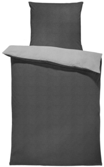 One Home Bettwäsche Melange, Jersey, 2 teilig, meliert modern, kuschelig weiche Baumwolle Übergröße